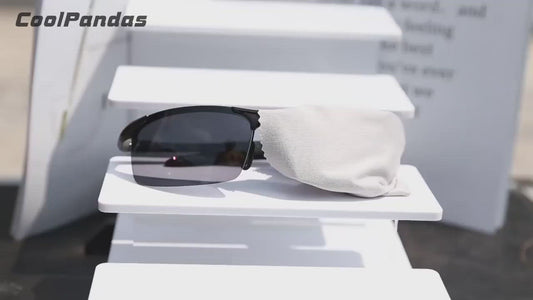 Óculos de sol masculino fotocromático sem aro de alumínio polarizados dia noite; óculos de condução anti-reflexo.